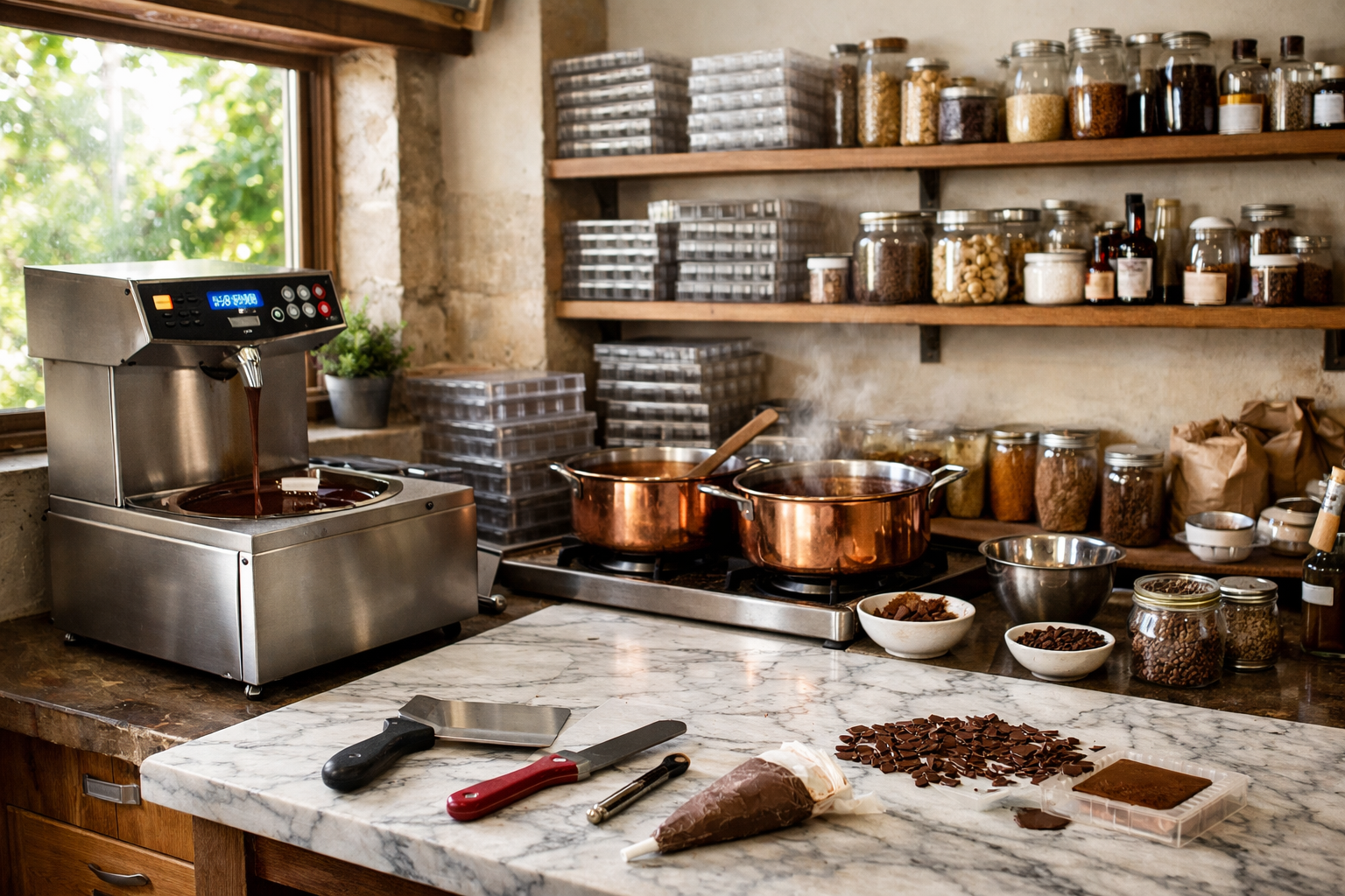 El yapimi cikolata uretim sureci, atolye ortami