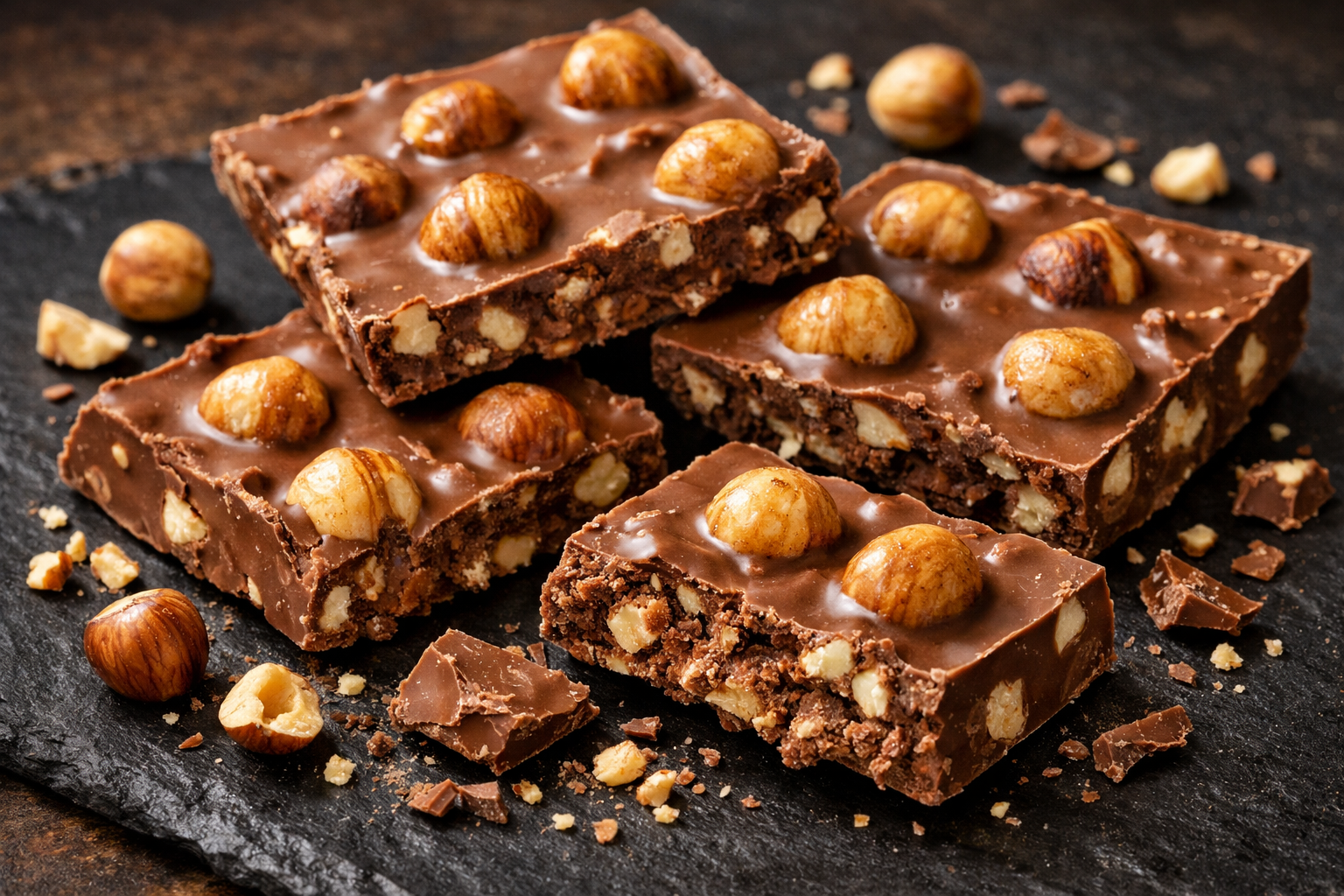 Kavrulmus findikli cikolata parcalari